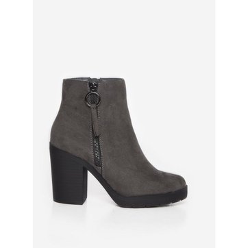 bottines grises femme talon