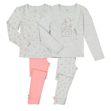 Lote de 2 pijamas em algodão bio, 3-12 anos LA REDOUTE COLLECTIONS
