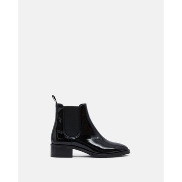 boots femme vernis noir
