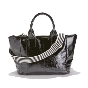 Bolso de charol con bandolera ancha a rayas LA REDOUTE COLLECTIONS