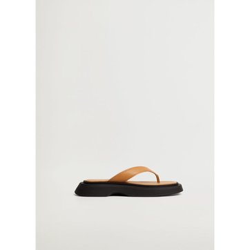 chaussures compensées en cuir