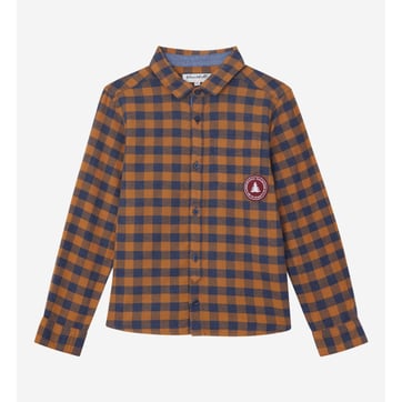 Chemise à Carreaux Pour Garçon – Monoprix Kids – Taille 12 Ans – Marron Et Blanc