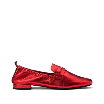 mocassin rouge femme pas cher