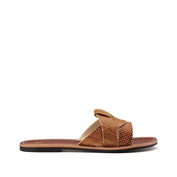 Mules en cuir imprimé python LA REDOUTE COLLECTIONS