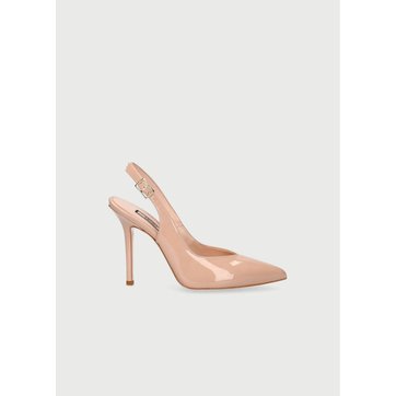 escarpins beige vernis