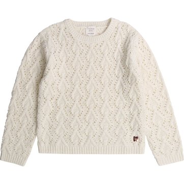 Pull carre | La Redoute CARREMENT BEAU Pull maille tricotée rayée fille blanc