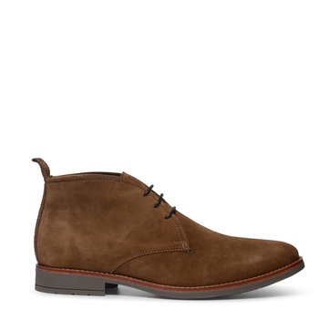 boots en daim beige