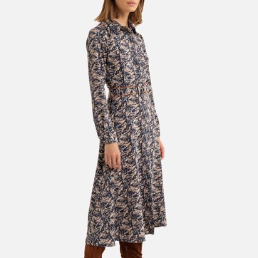 Vestido estilo camisa florido SEE U SOON