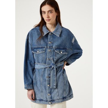 Veste en jean oversize | La Redoute Veste denim fille | La Redoute