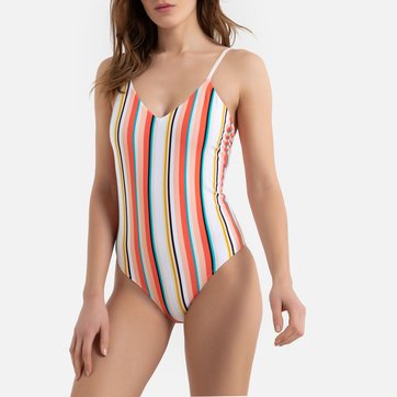 Maillot de bain 1 pièce imprimé à rayures LA REDOUTE COLLECTIONS