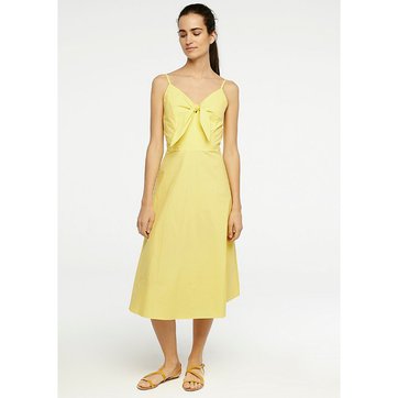 Kleid aus Baumwolle, schmale Träger, V-Ausschnitt mit Schleife Kleid aus Baumwolle, schmale Träger, V-Ausschnitt mit Schleife COMPANIA FANTASTICA
