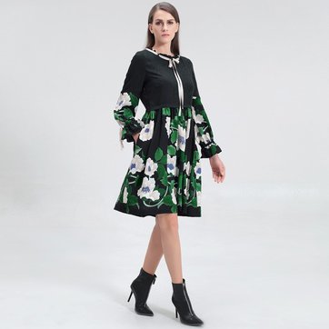 robe verte hiver