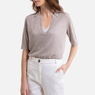 Polopullover aus Feinstrick mit Glanzeffekt LA REDOUTE COLLECTIONS