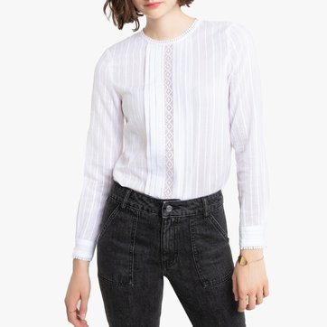 Blusa con cuello redondo y manga larga LA REDOUTE COLLECTIONS