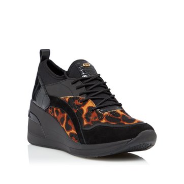 basket noir talon compensé