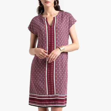 Vestido recto con estampado gráfico ANNE WEYBURN