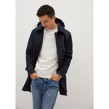 trench homme capuche