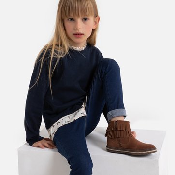 Camisola efeito 2 em 1 com gola redonda, 3-12 anos LA REDOUTE COLLECTIONS