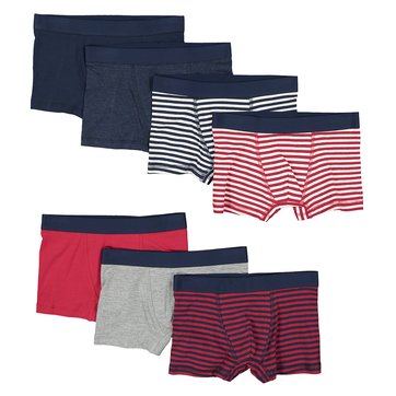 Lote de 7 boxers em algodão biológico, dos 2/3 aos 10/12 anos LA REDOUTE COLLECTIONS