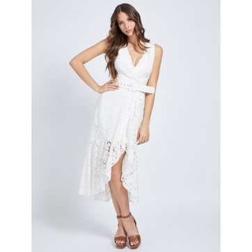 robe longue blanche la redoute