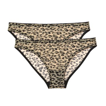 Lote de 2 cuecas em tule, estampado leopardo LA REDOUTE COLLECTIONS