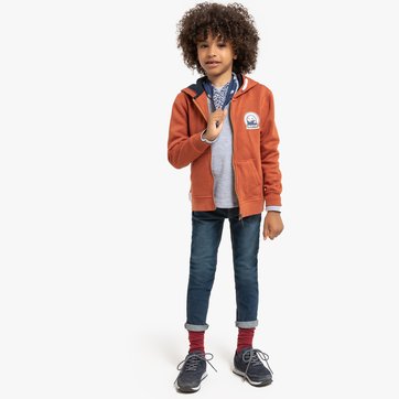 Sudadera con cremallera y capucha de felpa, 3-12 años LA REDOUTE COLLECTIONS