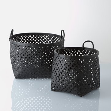 2er-Set Aufbewahrungskörbe Tigra, geflochtener Bambus LA REDOUTE INTERIEURS