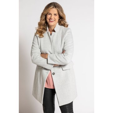 manteau laine gris