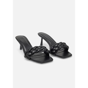 sandales noires femme petit talon