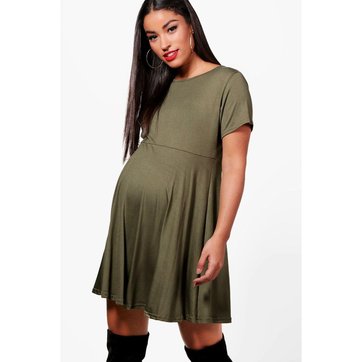 Maternité Robe Grossesse Longue Noire Sculpt Mat Manches Courtes | PrettyLittleThing FR - 4