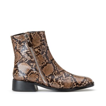 Botas com tacão raso, tipo cobra LA REDOUTE COLLECTIONS
