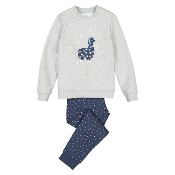 Pijama em moletão, mangas compridas, 3-12 anos LA REDOUTE COLLECTIONS