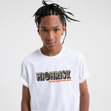 T-shirt de gola redonda, motivo à frente, 10-18 anos LA REDOUTE COLLECTIONS