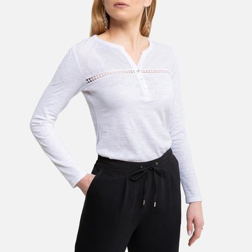 La Redoute Confezione Da 3 Jersey Polo Con Colletto Top a righe Sage Rosa Cotone New 5 6 8 9 Y