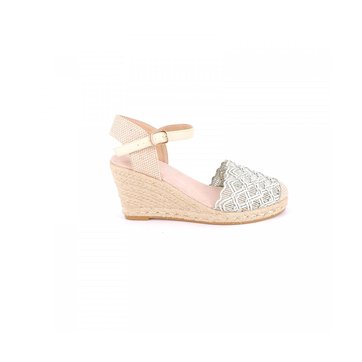 espadrille beige compensée