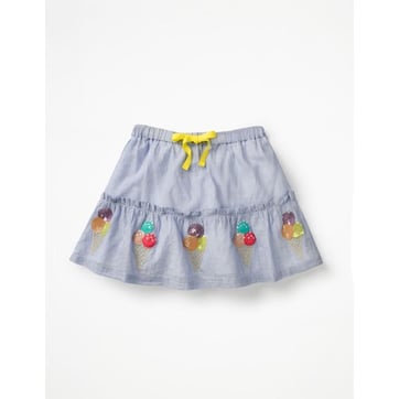 Mini-jupe Boden Violette Et Blanche - Taille 13-14 Ans - Occasion En Excellent état