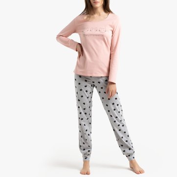 Pijama de manga larga estampado LA REDOUTE COLLECTIONS