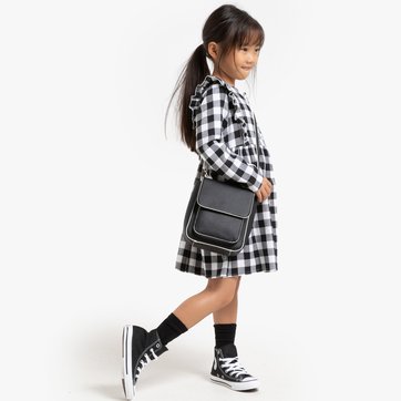 Vestido de mangas compridas, aos quadrados, 3-12 anos LA REDOUTE COLLECTIONS