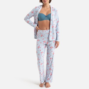 Pijama estilo masculino, estampado floral LA REDOUTE COLLECTIONS