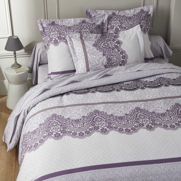 Linge De Lit Gris Violet Ou Rose