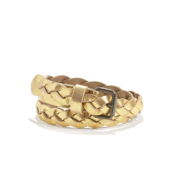Geflochtener Ledergürtel, goldfarben LA REDOUTE COLLECTIONS