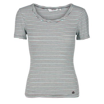T-shirt às riscas, mangas curtas, gola redonda NUMPH