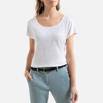Leinenshirt mit Rundhalsausschnitt ANNE WEYBURN