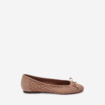 ballerines cuir tressé