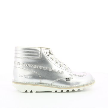 boots argentees femme