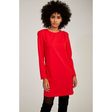 Robe Rouge Manche Longue La Redoute