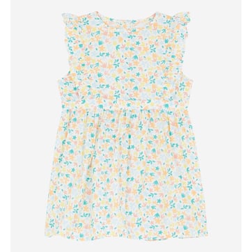 Robe Fille Hanna Andersson Taille US 4 - Imprimé Floral Lilas, 100% Coton, Sans Manches, été/printemps, Très Bon état Occasion