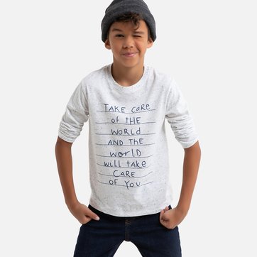 Camisola com impressão de mensagem 3-12 anos LA REDOUTE COLLECTIONS
