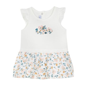 Vestido largo e estampado, sem mangas, 3 meses-18 meses ABSORBA