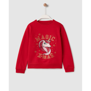 Pull De Noël Licorne - Hoodie Mignon Merry Christmas, Licorne Avec Bonnet Père Noël